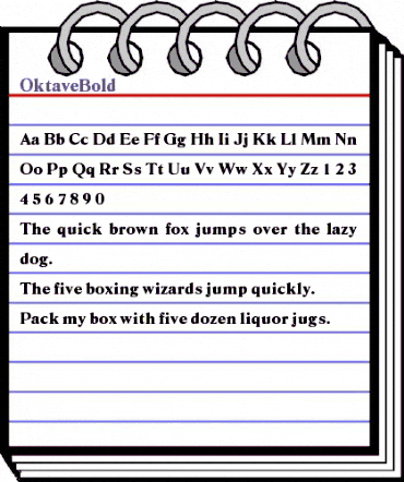 OktaveBold Regular animated font preview OktaveBold Regular animated font preview