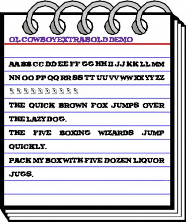 Ol' Cowboy ExtraBold animated font preview Ol' Cowboy ExtraBold animated font preview