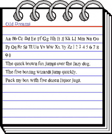 Old Dreams Regular animated font preview