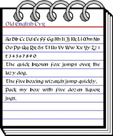 Old English Cyr Regular animated font preview