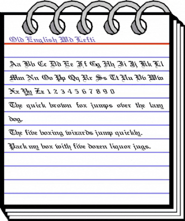 Old English Wd Lefti Regular animated font preview Old English Wd Lefti Regular animated font preview