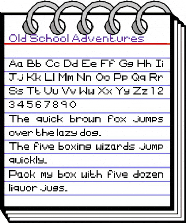 Old School Adventures Regular animated font preview Old School Adventures Regular animated font preview