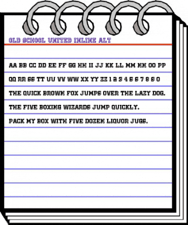 Old School United Inline Alt animated font preview Old School United Inline Alt animated font preview