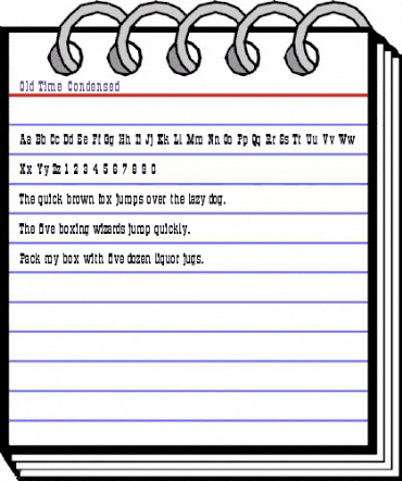 Old-Time Condensed Regular Condensed animated font preview