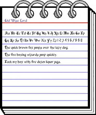 Old Wise Lord Regular animated font preview