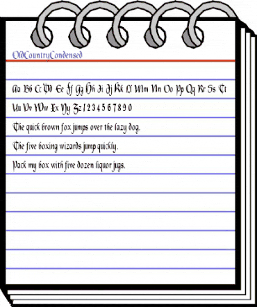 OldCountryCondensed Regular animated font preview OldCountryCondensed Regular animated font preview