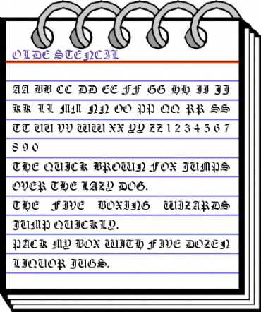 Olde Stencil Regular animated font preview