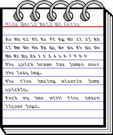 Olde World-Bold Wd Lefty Regular animated font preview Olde World-Bold Wd Lefty Regular animated font preview