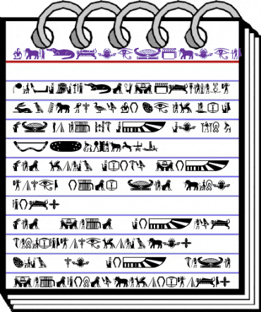 OldEgyptGlyphs Regular animated font preview