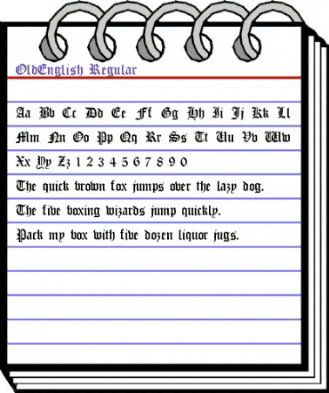 OldEnglish Regular animated font preview