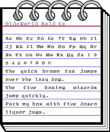 OldeWorld-Bold Ex Regular animated font preview