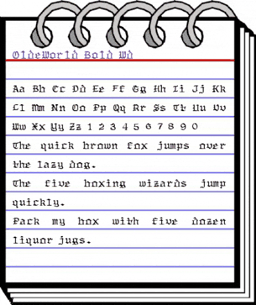 OldeWorld-Bold Wd Regular animated font preview