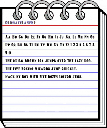 Old Gate Lane NF Regular animated font preview