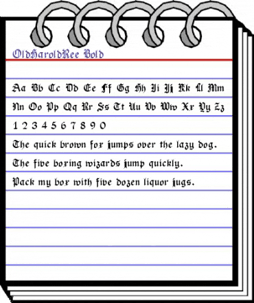 OldHaroldRee Bold animated font preview OldHaroldRee Bold animated font preview