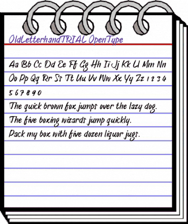 Old Letterhand TRIAL Old Letterhand regular animated font preview