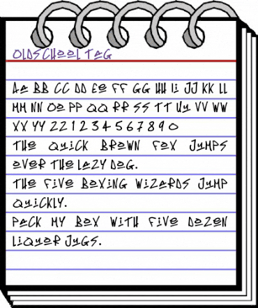 Oldschool Tag Regular animated font preview