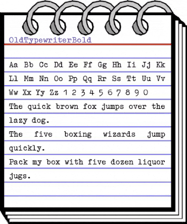 OldTypewriterBold Regular animated font preview