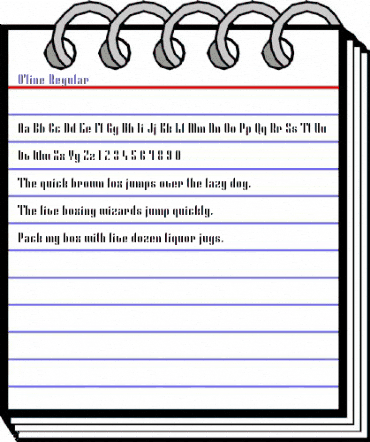 O'line Regular Regular animated font preview O'line Regular Regular animated font preview