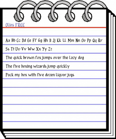 Olios FREE Regular animated font preview