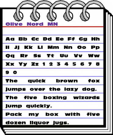 Olive Nord MN Regular animated font preview Olive Nord MN Regular animated font preview