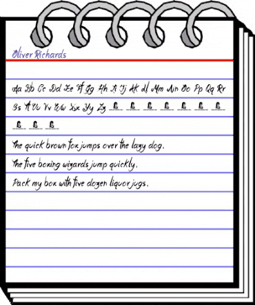 Oliver Richards Regular animated font preview