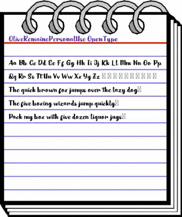 Olive Remaine Personal Use animated font preview Olive Remaine Personal Use animated font preview