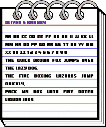 Oliver's Barney Regular animated font preview Oliver's Barney Regular animated font preview