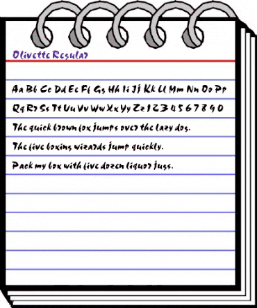 Olivette Regular animated font preview Olivette Regular animated font preview