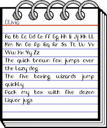 Olivia01 Regular animated font preview