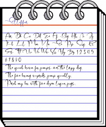 Olliffia Regular animated font preview