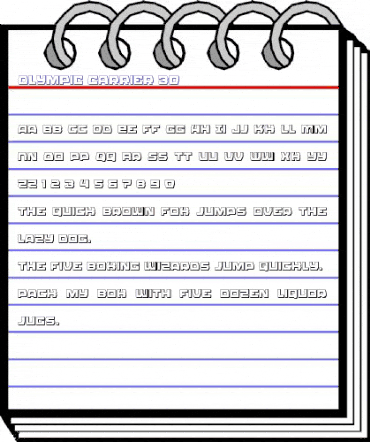 Olympic Carrier 3D Regular animated font preview