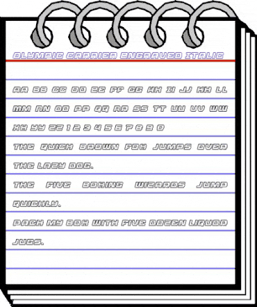 Olympic Carrier Engraved Italic Italic animated font preview Olympic Carrier Engraved Italic Italic animated font preview
