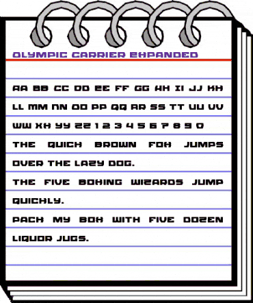 Olympic Carrier Expanded Expanded animated font preview Olympic Carrier Expanded Expanded animated font preview