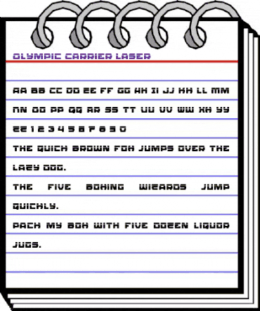 Olympic Carrier Laser Regular animated font preview
