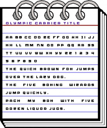 Olympic Carrier Title Regular animated font preview