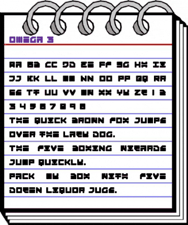 Omega-3 Regular animated font preview