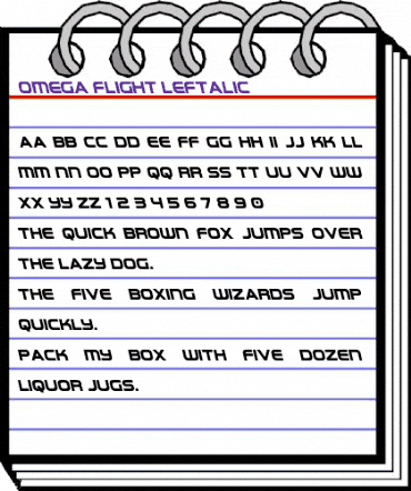 Omega Flight Leftalic Regular animated font preview Omega Flight Leftalic Regular animated font preview