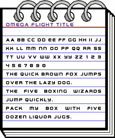 Omega Flight Title Regular animated font preview