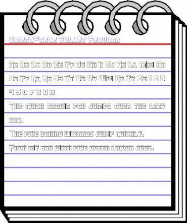 OmegaForce Bullet Regular animated font preview