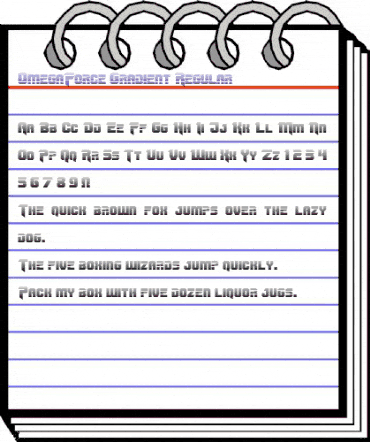 OmegaForce Gradient Regular animated font preview OmegaForce Gradient Regular animated font preview