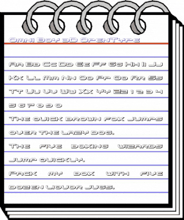 Omni Boy 3D Regular animated font preview