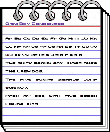 Omni Boy Condensed Condensed animated font preview Omni Boy Condensed Condensed animated font preview