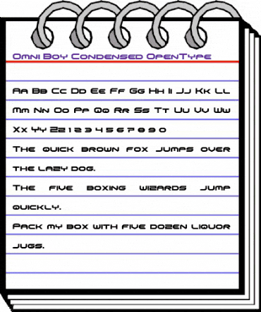 Omni Boy Condensed Condensed animated font preview Omni Boy Condensed Condensed animated font preview