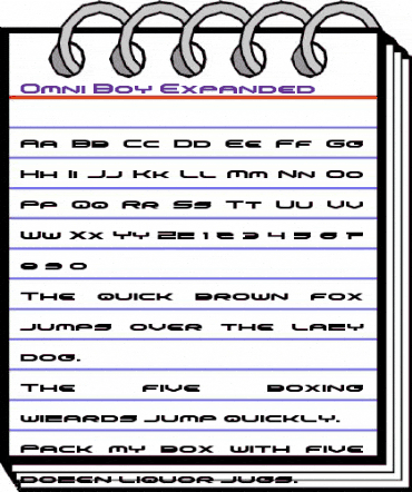 Omni Boy Expanded Expanded animated font preview