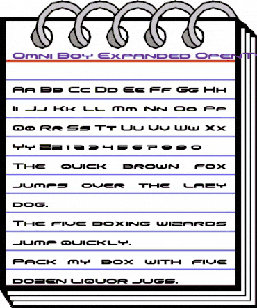 Omni Boy Expanded Expanded animated font preview