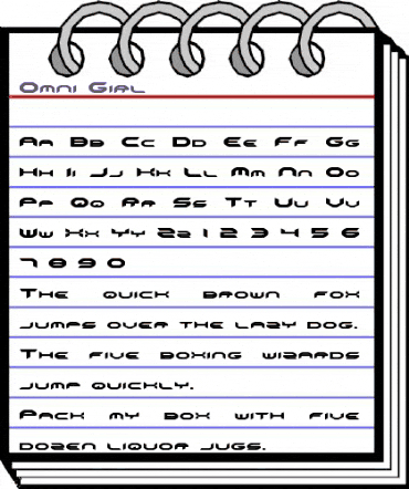Omni Girl Regular animated font preview