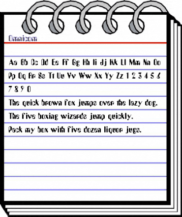 Omnicom Regular animated font preview