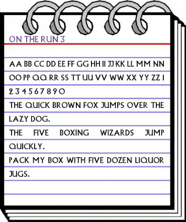 On The Run 3 Regular animated font preview