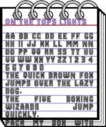 On The Tops Lights Regular animated font preview
