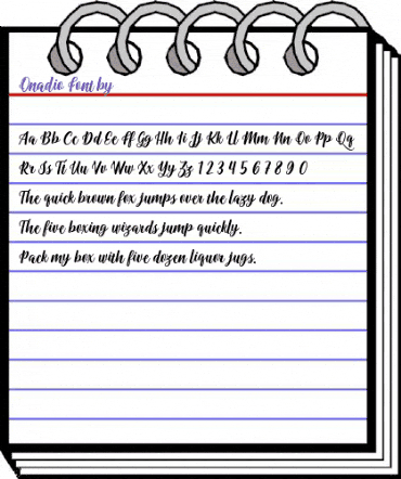 Onadio Regular animated font preview